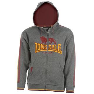 Lonsdale Kapucnis Felső - Sötétszürke/Piros/Sárga 6.499-